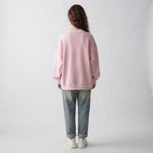 HAWK EYE SPORTS Automne/Hiver Sweat à capuche en molleton uni pour femme, style streetwear, col ras du cou, épaules tombantes, respirant, 360 grammes, 100% coton - Product Image 6