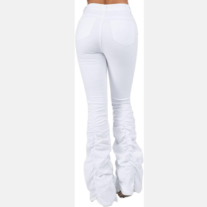 High Demand Plus Size Denim Jeans For Women Casual Washed Full Length Wide Leg Flared Baggy Flare <b>Pants</b> Loose Leg Wholesale - Product Image 3