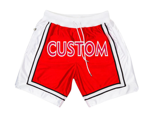 Pantalones Cortos de Baloncesto Personalizados para Hombre, Rojo, Verde, Amarillo, con Cordón, Malla Deportiva, Transpirable, de Secado Rápido, Impresión por Sublimación, 100% Poliéster - Product Image 4