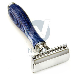 Men's Double Edge <b>Metal</b> Shaver Swedish Stainless Steel Twin Blade Safety Razor with Wood Handle Travel <b>Box</b> Face <b>Tools</b> - Product Image 6