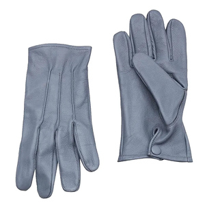Guantes de cuero hasta la muñeca, estilo liso, sin forro, para uso diario en primavera y otoño, color gris, guantes de cuero a precio de mayoreo. - Product Image 2