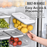 Boîtes de rangement en plastique transparent PET pour réfrigérateur et micro-ondes, conteneur rotatif pour aliments, organisateur pour le stockage des œufs