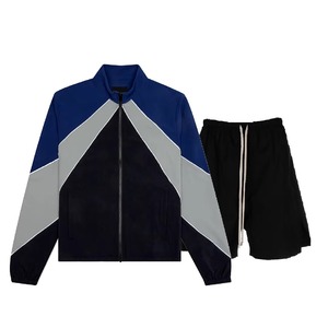 Ensemble d'été imperméable en coton pour homme, style streetwear, comprenant un sweat à capuche et un short, tenue de sport deux pièces - Product Image 1