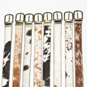 Ceintures en cuir de vache véritable HAIRON de longueur personnalisée, style mode et décontracté avec boucles en alliage de zinc et logo personnalisé - Product Image 1