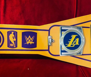 Cinturón de Campeonato Cómodo de los Angeles Lakers, Campeones del Mundo, Modelo Legacy, de Cintura Alta, con Forro de Cuero PU y Aleación de Zinc de 2mm y 4mm - Product Image 3