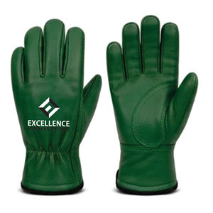 Gants de travail en cuir industriels durables, antidérapants, imperméables, avec bracelet réglable pour la construction, l'entrepôt, la manutention en usine - Product Image 1