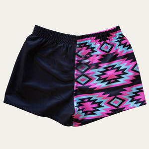 Custom Designed Unisex Rugby Shorts Two-Colour Sublimation Print Footy Shorts Breathable Adults - Product Image 2
