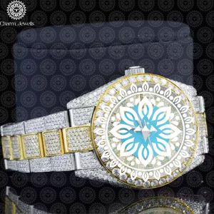 Charm_Jewells Luxury Stainless Steel <b>Watch</b> 38mm Round Dial Diamond Encrusted Analog Quartz Women's Fashion Band 18mm - Product Image 2