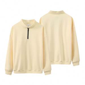 Sudadera con capucha de cierre de cremallera para hombre, de otoño, gruesa, ecológica, transpirable, tipo jersey, con bordado personalizado, de ajuste holgado, para gimnasio - Product Image 2