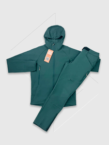 Unisex Pure Cotton Winter Sportswear Set with Half Zip Sweatshirt, Modern 2 Piece Running Fitness <b>Tracksuit</b> - Product Image 2
