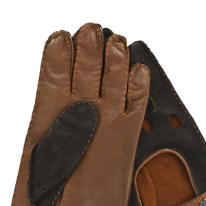 Gants de conduite en cuir d'agneau véritable de haute qualité, compatibles écran tactile, longueur poignet, entièrement doublés, durables, pour toutes les saisons et les voyages - Product Image 5