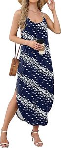 Robe longue décontractée pour femmes, robe d'été hawaïenne, robe à bretelles spaghetti, vêtements de plage tropicaux - Product Image 3