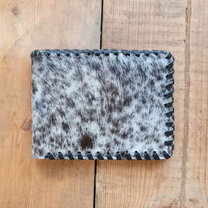 Portefeuille court vintage pour homme en cuir de vachette véritable, fait main, style simple, avec fonction RFID, doublure en polyester, fermeture ouverte - Product Image 1