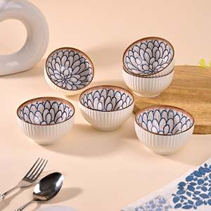 Ensemble de 6 bols en porcelaine Kairaus, écologiques, minimalistes, inspirés du jasmin, petits bols en céramique pour soupes et mélanges, pour cadeaux - Product Image 6