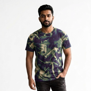 T-shirts personnalisés à manches courtes, nouvelle conception, impression de logo, effet délavé, séchage rapide, sur mesure pour hommes - Product Image 1