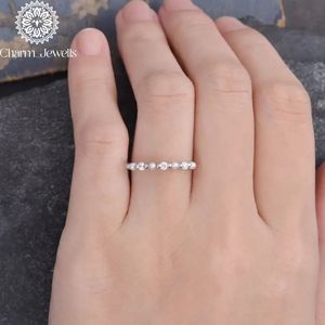 Charm_Jewells IGI Certified 3 GM <b>Silver</b> Gold Plated Cushion Cut Moissanite <b>Eternity</b> Band Prong Setting Women's Classic <b>Ring</b> - Product Image 3