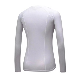 <b>Women's</b> High Quality Breathable <b>Compression</b> <b>Top</b> Custom Fitness Sports Shirt Heat-Transfer Printed 100% Polyester V-neck Crop <b>Top</b> - Product Image 5