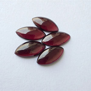 Garnet naturel AAA+ de forme marquise, cabochon à dos plat, pierre précieuse calibrée et polie, toutes tailles disponibles, vente en gros - Product Image 3