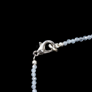 Pulsera de cuentas de iolita natural, cuentas redondas microfacetadas, pulsera de cristal curativo para mujer, hecha a mano, natural - Product Image 3