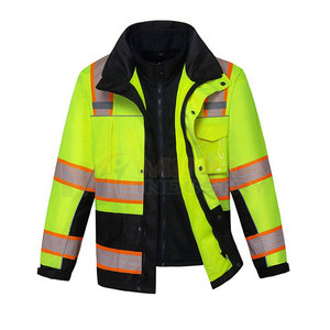 Veste de sécurité en nylon et polyester, veste de travail sur mesure, veste de sécurité haute visibilité, best-seller - Product Image 2