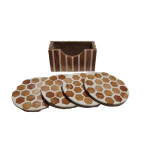 Stylish Design Resin Inlay Coaster Set MDF Coaster Resin Coaster MDF Resin Inlay Coaster Place Mats at factory Wholesale Price - Product Image 1