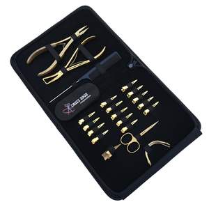 Kit d'outils professionnels pour extensions capillaires avec pinces multifonctions, dissolvant de micro-perles, anneaux de séparation et ciseaux - Product Image 1