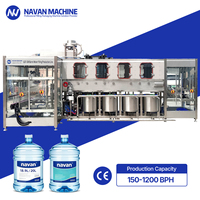 Machine de remplissage de barils en acier inoxydable de 20 L, entièrement automatique, pour bouteilles d'eau de 5 gallons, destinée aux usines d'eau commerciales