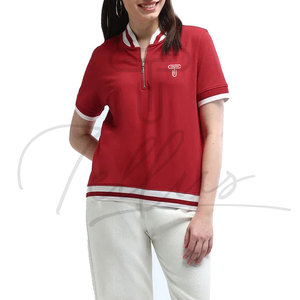 Camisas de Mujer al por Mayor de Alta Calidad, 100% Algodón, con Logotipo de Marca Personalizado, Transpirables, de Manga Corta y Talla Grande - Product Image 2