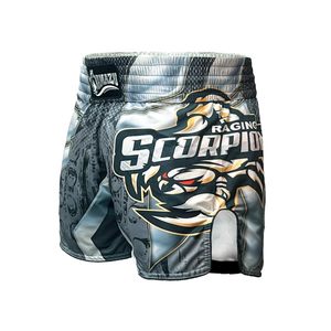 Shorts d'arts martiaux pour hommes, style Muay Thai, en satin, taille élastique, fente latérale, entraînement, gym, colorés, légers, haut de gamme pour hommes Muay Thai - Product Image 1