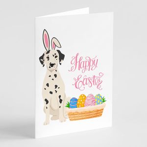 Whimsical Dalmatian <b>Easter</b> Greeting <b>Cards</b> <b>Pack</b> of 8 A7 Size 5x7 Blank Note <b>Cards</b> with Envelopes - Product Image 1
