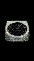 Hiphop Style Argent 925 Hommes Bague Glacé VVS1 Mêlée Moissanite Diamant Pave Réglage Logo Personnalisé Bague Bande Fine Jewelry