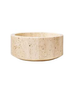 Nuevo Plato Redondo de Piedra Travertino Beige para Servir, Exhibir y Decorar el Hogar con Elegancia en venta - Product Image 1