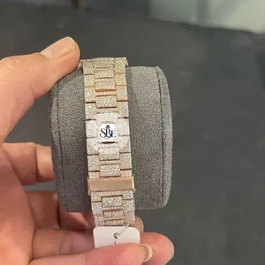 Distinguished Sapphire Crystal Luxury Wristwatch <b>Automatic</b> Stainless Steel Waterproof D Color VVS1 Moissanite Diamond Premium - Product Image 3