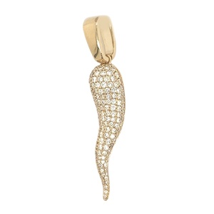 Colgante de Oro Amarillo con Incrustaciones de Moissanita VVS, Estilo Hip Hop, Diseño de Chile Picante, Engaste Redondo, para Fiesta - Product Image 1