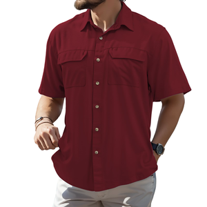 Chemises de pêche de qualité supérieure pour hommes, col à capuche, matière douce pour la peau, respirante, élégante, chemises de pêche pour hommes - Product Image 4