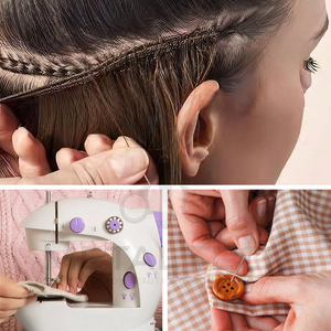 Lot d'aiguilles pour extensions capillaires en gros – Aiguilles de tissage courbées en C et droites en acier inoxydable de haute qualité avec outil enfile-boucle - Product Image 6
