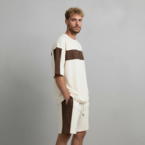 Conjunto de 2 Piezas para Hombre, Estilo Casual de Verano 2026, Ropa Urbana con Logotipo Impreso en DTF Personalizado, 100% Algodón, Corte Regular - Product Image 3