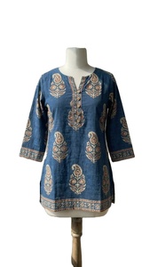 Nouvelle Tendance : Haut Traditionnel Indien Élégant pour Femme, Longueur Standard, en Coton avec Broderie Fine, Anti-humidité et Séchage Rapide, Protection Solaire - Product Image 2