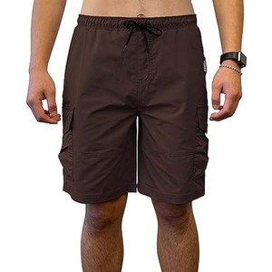 Pantalones Cortos Cargo para Hombre, Color Sólido, Cintura Alta, Secado Rápido, Transpirables, Ecológicos y Duraderos, para Verano - Product Image 1