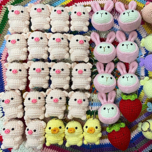 Custom Design Handmade Crochet <b>Keychain</b> Mini Charm Collection with Cute Characters Animals Flowers and Daily Objects for Retail - Product Image 5