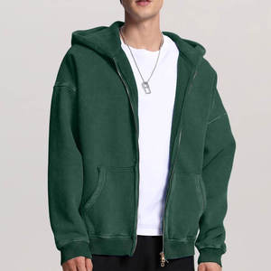 Hoodie Unisexe Personnalisable avec Logo, Style Streetwear, en Polaire, Coupe Boxy, Zippé, Surdimensionné, Grammage Lourd 370g, Hiver - Product Image 3