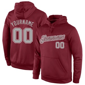 Sudadera Deportiva Personalizada en Color Borgoña, Gris y Blanco, Sudadera con Capucha para Entrenamiento Deportivo, Ropa Informal para el Día a Día - Product Image 1