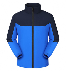 Chaqueta cortavientos para hombre con bloques de color, forro polar, cuello alto, cierre de cremallera, a prueba de viento, informal, de poliéster, corte regular para otoño - Product Image 6