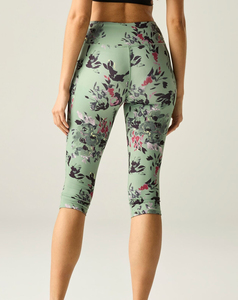 Leggings Capri de Cintura Alta con Estampado Floral para Mujer, Pantalones de Yoga Deportivos Elásticos con Bolsillo Lateral, Precio al por Mayor 2026 - Product Image 3