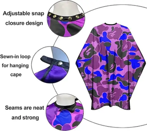 Saaqaans Enterprises New Camouflage Barber Cape <b>Men</b> Professional Salon Snap Closures Water-Resistant Nylon Eco-Friendly High - Product Image 5