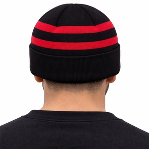 Gorro de Punto Clásico para Hombre, Diseño a Rayas, con Puño, para Invierno, Clima Frío, Unisex, Moderno, Elástico, Agradable al Tacto - Product Image 4