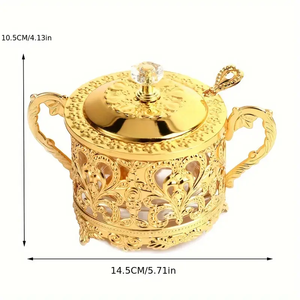 Caja de Condimentos Multifuncional Estilo Europeo 2025, Caja de Almacenamiento de Condimentos con Patrón Retro, Tarro de Especias de Vidrio de Lujo Ligero para el Hogar - Product Image 2