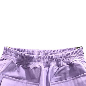 Short cargo en jean lavande pour femme, taille élastique, couleur unie, décontracté, respirant, avec poches, taille mi-haute, coupe ajustée, résistant au lavage - Product Image 2