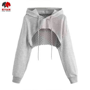 เสื้อครอปฮู้ดดี้ผู้หญิงรุ่นใหม่ล่าสุด ป้องกันริ้วรอย ดีไซน์ทันสมัย สีสันตามสั่ง มีไซส์พลัส พร้อมบริการ OEM และ ODM - Product Image 1