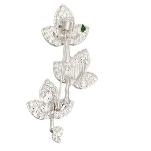 Broche Feuille de Lierre Vert Rose pour Femme, Épingle Florale en Cristal, Bijou de Mode, Broche Décorative, Accessoire Vestimentaire Élégant, Cadeau pour Fête - Product Image 5